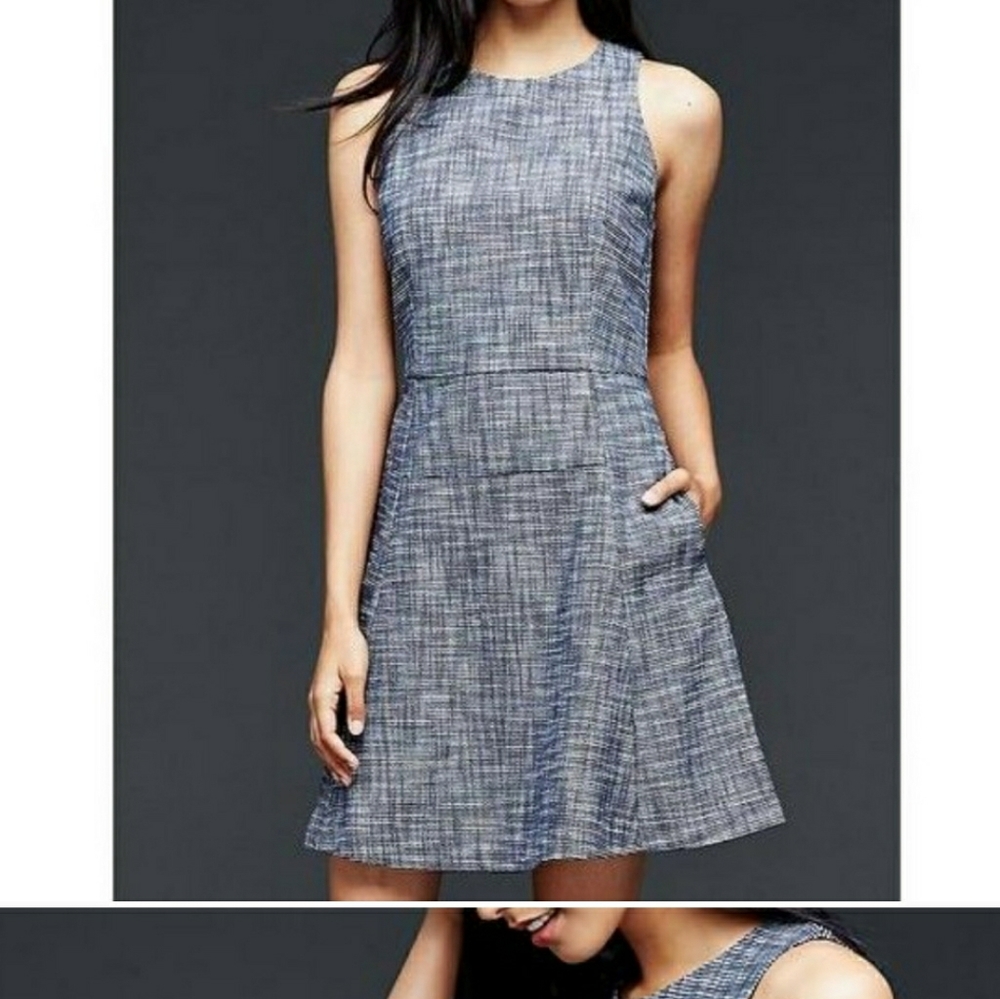 Gap Fit and Flare Flute Dress Size 6